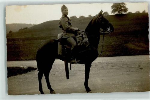 8200 Schaffhausen Sciaffusa Privatfoto AK Soldat auf Pferd