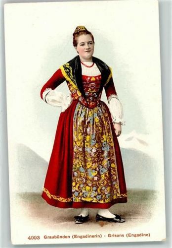Trachtenmädchen Engadinerin