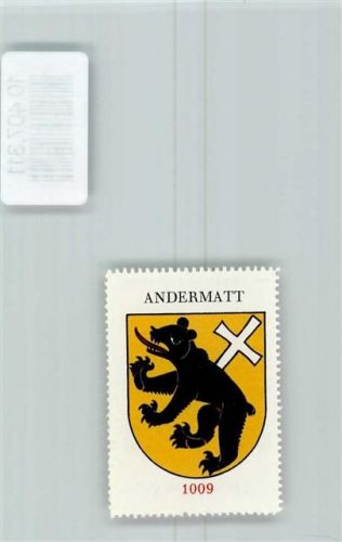 Andermatt Vignette Wappen Kaffee Hag 1920-1940 Bär