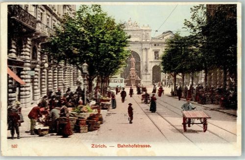 Zürich Bahnhostrasse Marktszene