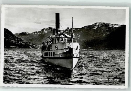 Baar Dampfschiff auf dem Zugersee Rigi Ort lt. Stempel
