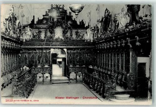 Wettingen 1908 Kloster Chorstühle