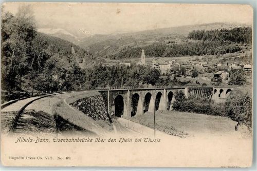Thusis Eisenbahnbrücke über den Rhein
