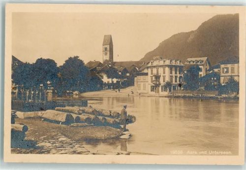 Unterseen Kirche Aare