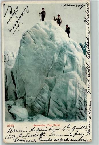 Adelboden BE 1906 Bergsteiger Gipfelbesteigung Ort lt. Stempel