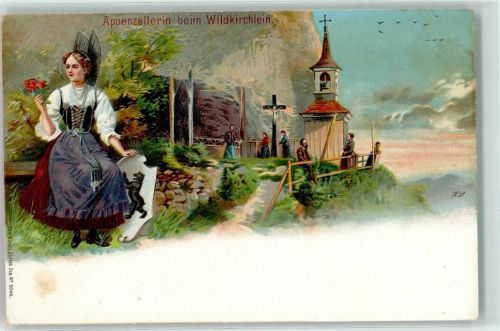 Ebenalp Appenzellerin beim Wildkirchlein