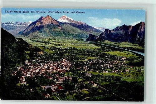 7310 Bad Ragaz - Fliegeraufnahme Churfirsten Alvier