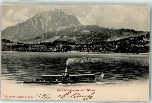 6440 Vierwaldstättersee 1909 - Salondampfer Uri Pilatus