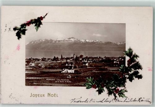 Morges 1912 Weihnachtsgruss Stechplamen