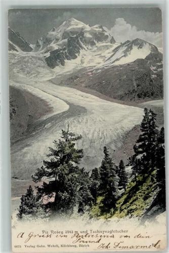 Samedan 1908 Tschiervagletscher Piz Rosegg