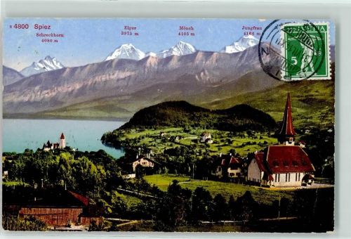 Spiez 1914 Eiger Mönch Jungfrau