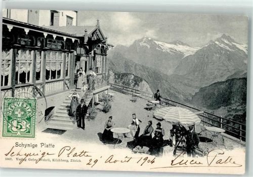 Schynige Platte 1904 Terrasse Wetterhorn