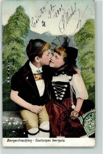 Bern 1905 Kinder Trachtenpaar