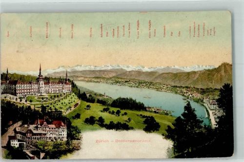 Zürich 1908 Grand Hotel Dolder Alpenpanorama