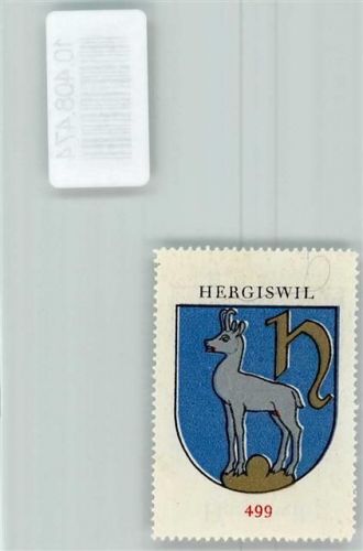 Hergiswil NW Vignette Wappen Kaffee Hag ca 1920-1940 Gämse