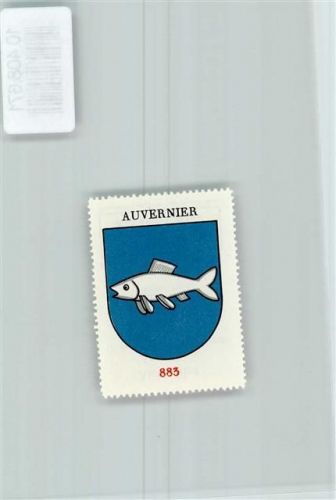 Auvernier Vignette Wappen Kaffee Hag ca 1920-1940 Fisch
