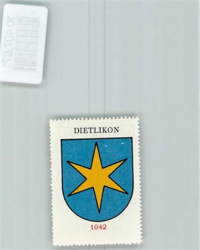 Dietlikon Vignette Wappen Kaffee Hag 1920-1940 Stern