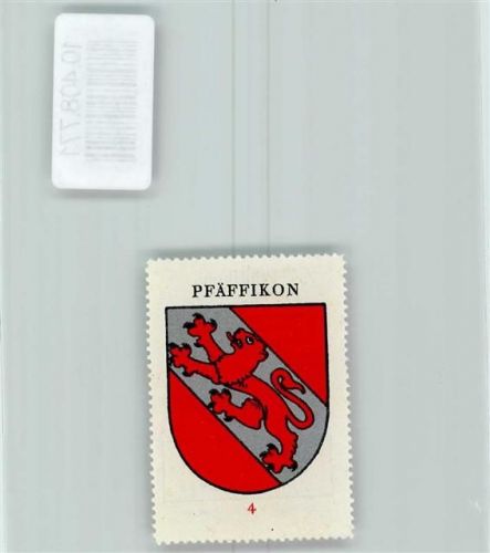 Pfäffikon ZH Vignette Wappen Kaffee Hag ca 1920-1940 Lwe