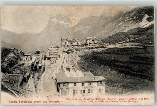 Kleine Scheidegg Restaurant Eigergletscher Bahn Station Eismeer