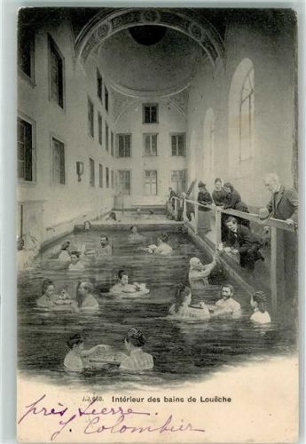 Leukerbad 1903 Inneres des Bades