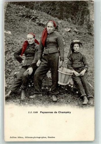 Champéry 1907 Bauernfamilie