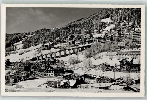Leysin Winter Brücke Zahnradbahn
