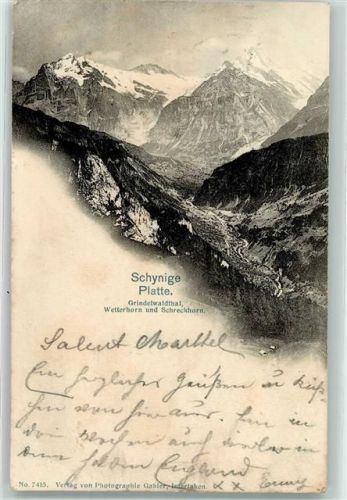 Schynige Platte 1902 Wetterhorn