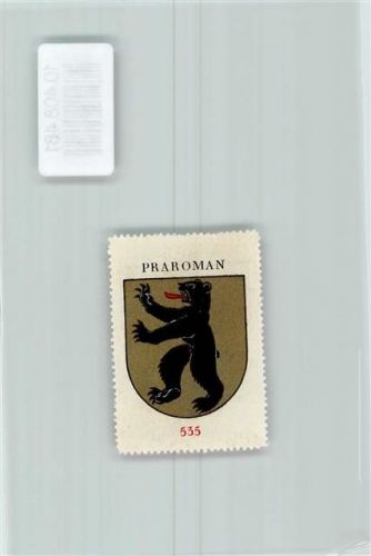 Praroman Vignette Wappen Kaffee Hag ca 1920-1940 Bär