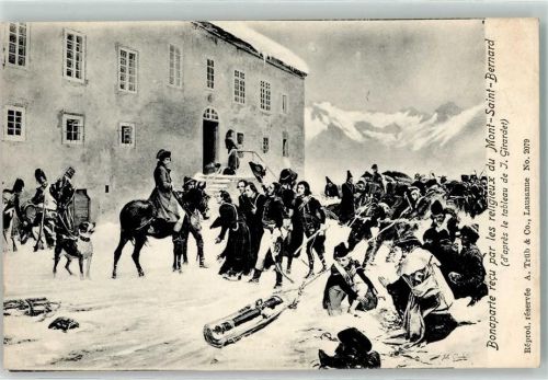 Hospiz Großer Sankt Bernhard Pass Bonaparte recu pal les religieux