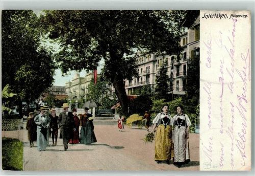 Interlaken 1903 Promenade am Höheweg