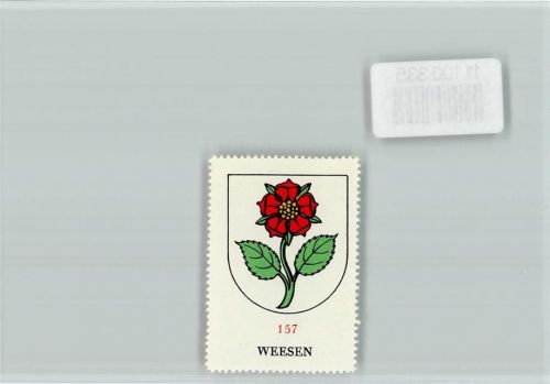 8872 Weesen - Vignette Wappen Kaffee Hag ca 1920-1940