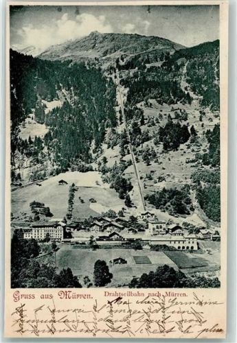Mürren 1901 Drahtsseilbahn