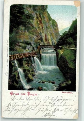 7310 Bad Ragaz 1901 Gebrauchsspuren Taminafall