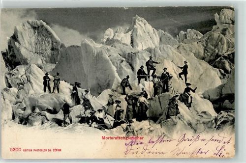Morteratschgletscher 1905 Gemischte Bergsteigergruppe
