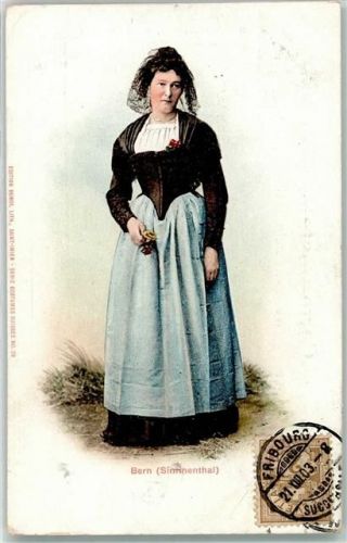 Bern 1903 Simmentaler Trachtenfrau