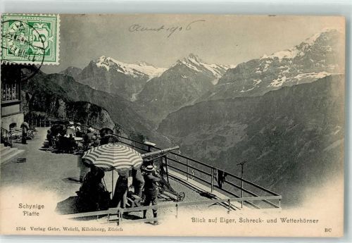 Schynige Platte 1906 Hotel Terrasse Eiger