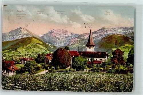 Aeschi b. Spiez 1911 Kirche Morgenberg Jungfrau Schwalmern First
