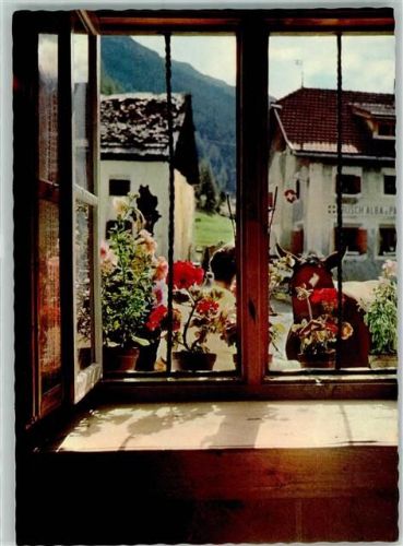 Scuol Blick aus der Arvenstube S-Charl