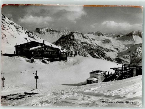 Weisshorn Sattel Hütte Winter
