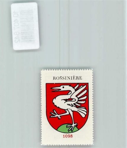 Rossinière Vignette Wappen Kaffee Hag 1920-1940 Kranich