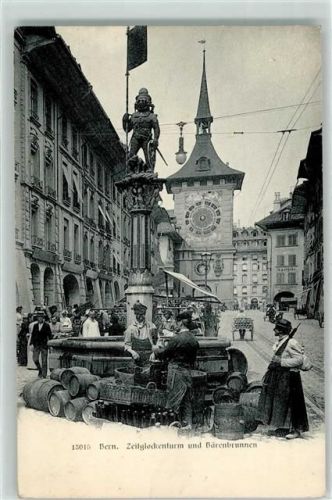 3000 Bern Berne - Zeitglockenturm Marktszene Bärenbrunnen