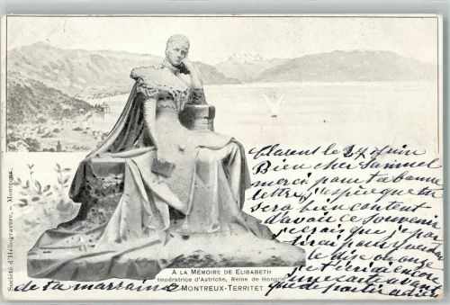 Territet 1902 Statue a la Memoire de Elisabeth Reine de Hongrie