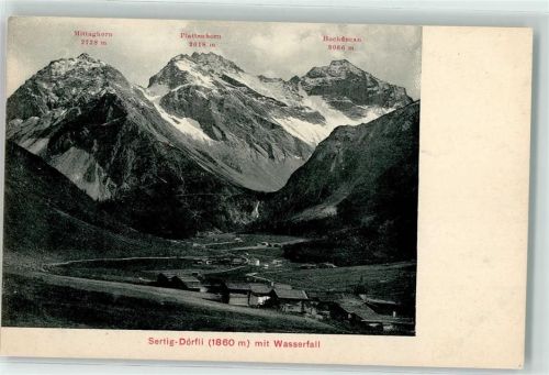 Sertig Dörfli Wasserfall Mittags- Plattenhorn Hochducan
