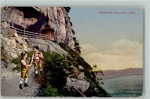 Appenzell 1912 Waldkirchli 2 Knaben in Trachten
