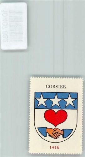 Corsier GE Vignette Wappen Kaffee Hag 1920-1940 Herz