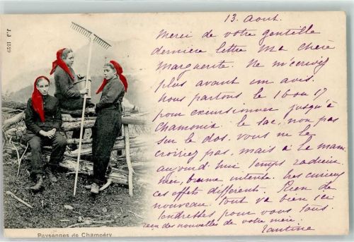 Champéry 1901 3 Bauernmädchen
