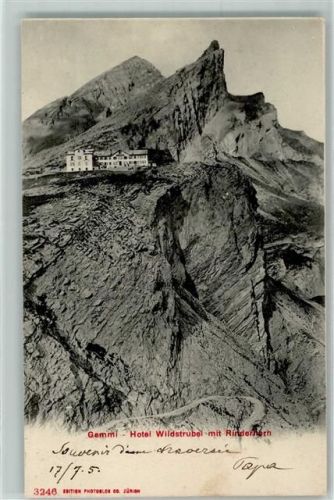 Gemmipass Wallis 1905 Hotel Wildstrubel Rinderhorn