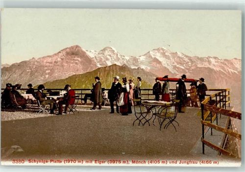 Schynige Platte Hotel Terrasse Eiger Mönch Jungfrau