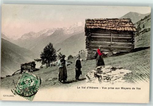 Les Mayens-de-Sion 1905 Bauernfamilie