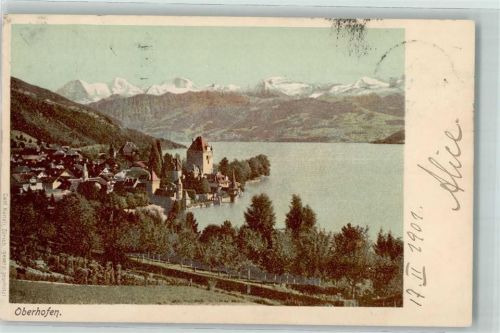 3653 Oberhofen am Thunersee 1901 - Schloss